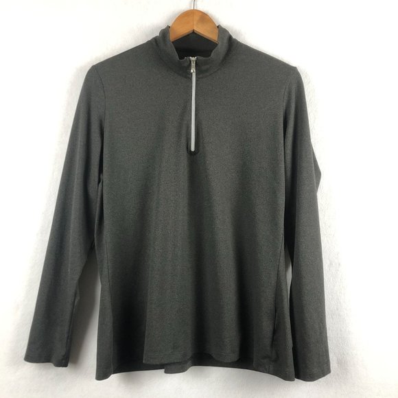 Greg Norman Men's Size XL Dark Grey Knit Long Sleeve Half Zip Pullover Sweater - Picture 1 of 6